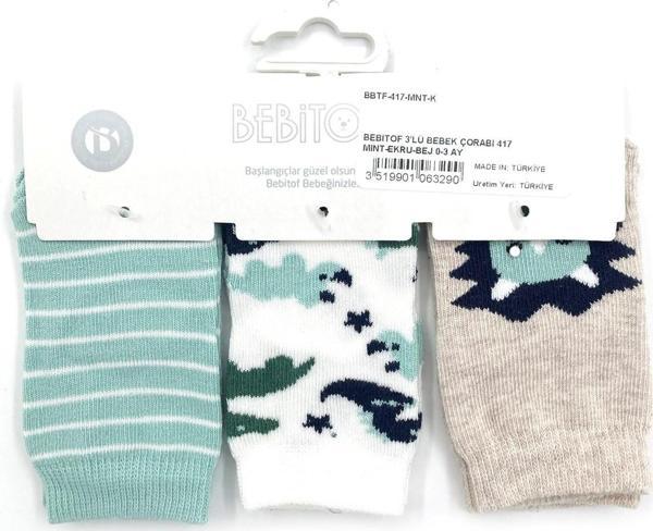Bebitof 3'lü Bebek Çorabı 417 - Image 1