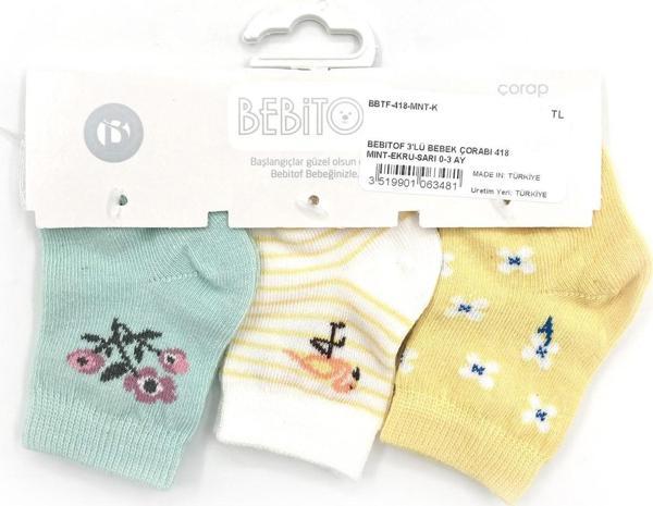 Bebitof 3'lü Bebek Çorabı 418 - Image 1