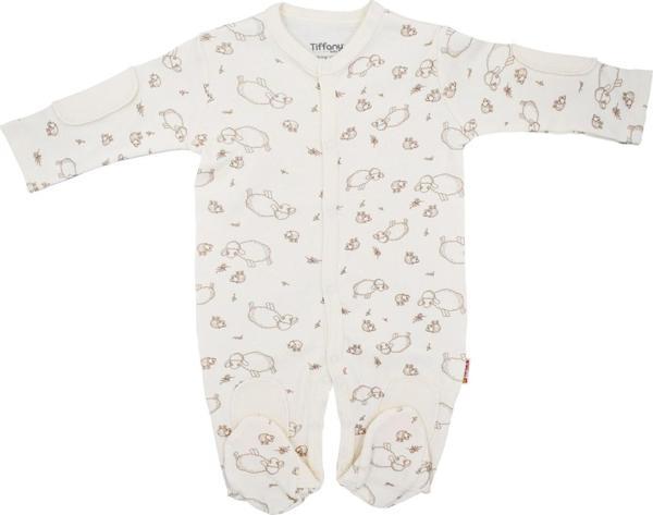Tiffany Baby Lamb Organik Theme Patikli Bebek Tulumu 20040 - Image 1