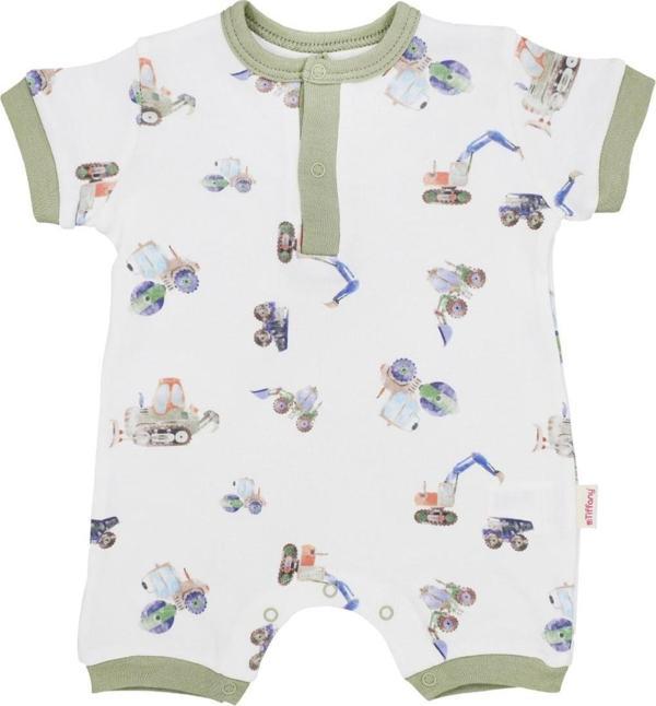 Tiffany Baby Work Machine Yarım Kol Kısa Bebek Tulumu 13026 - Image 1