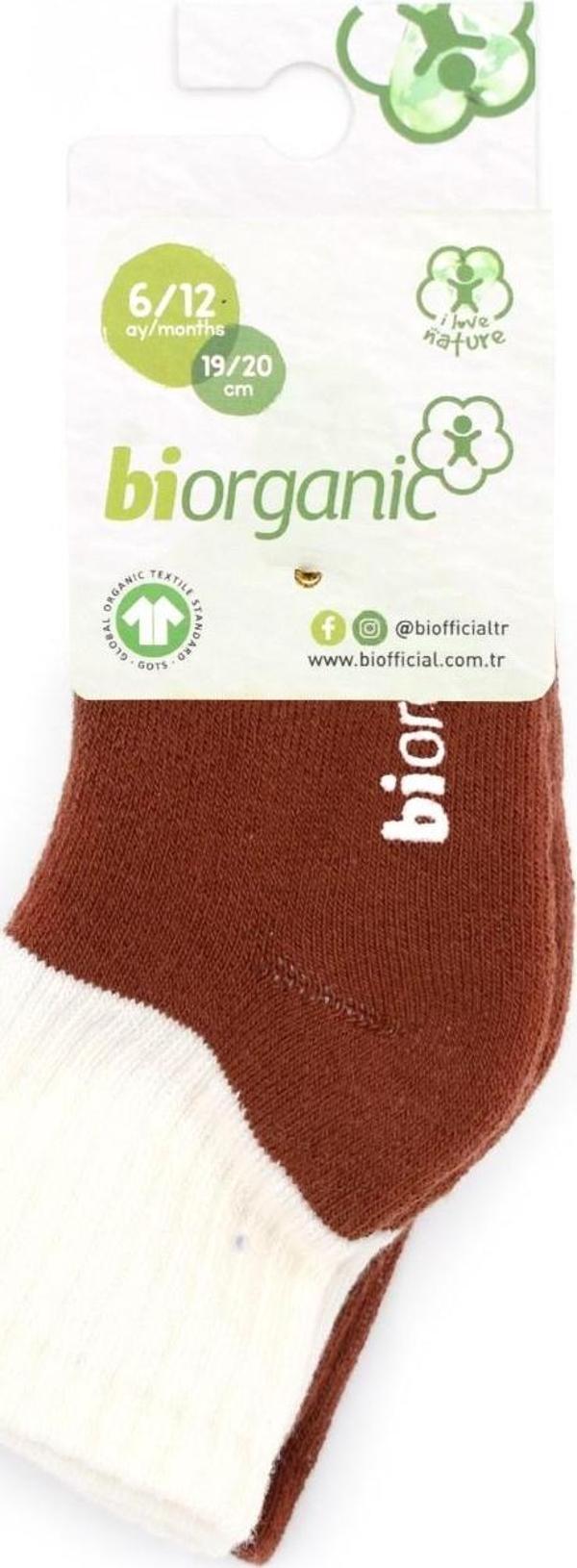 Biorganic Colurs 2'li Havlu Kaymaz Bebek Çorabı 68480 - Image 1