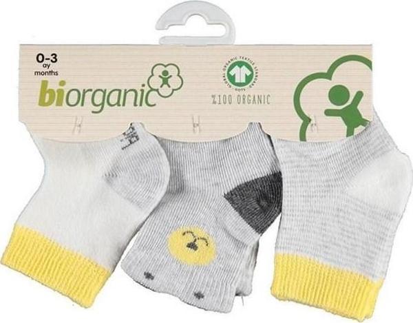 Biorganic Cute Bear 3'lü Bebek Çorabı 68363 - Image 1