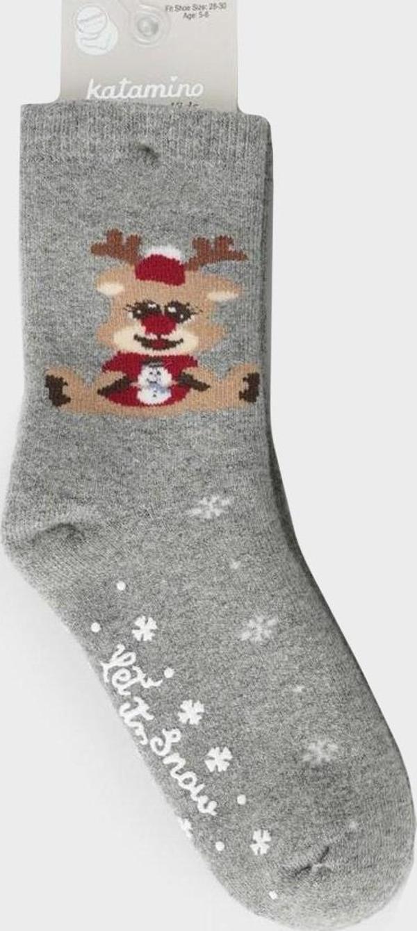 Katamino Snowlet Abs'li Kız Havlu Soket Çorap K25068 - Image 1