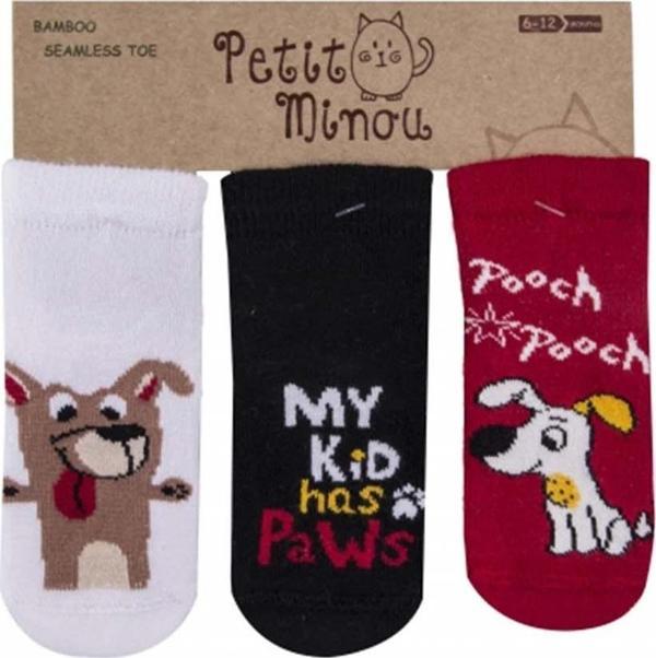 Petit Minou 3'lü My Kid Paw Bebek Çorabı 2186 - Image 1