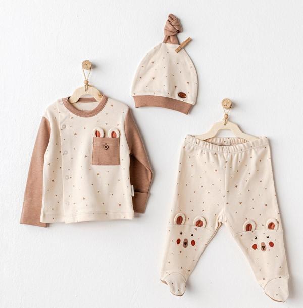 Andywawa Andventurous Bear 3'lü Bebek Zıbın Takımı AC25025 - Image 1