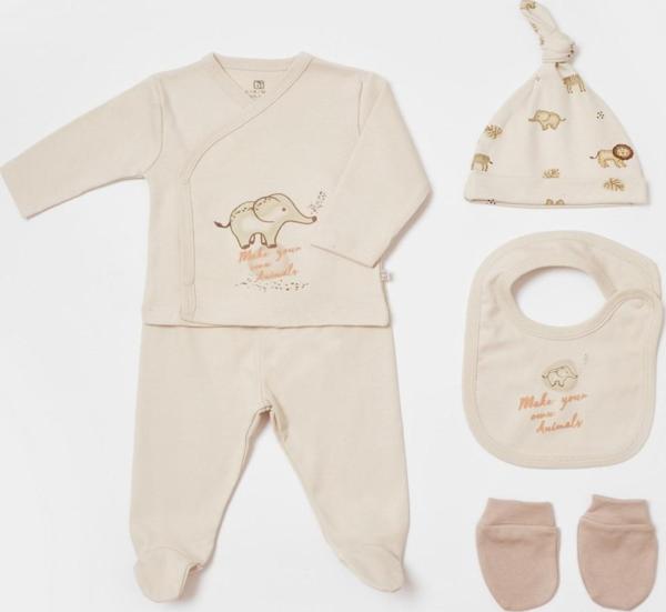 Bibaby Animals Kingdom 5'li Bebek Hastane Çıkış Seti - Image 1