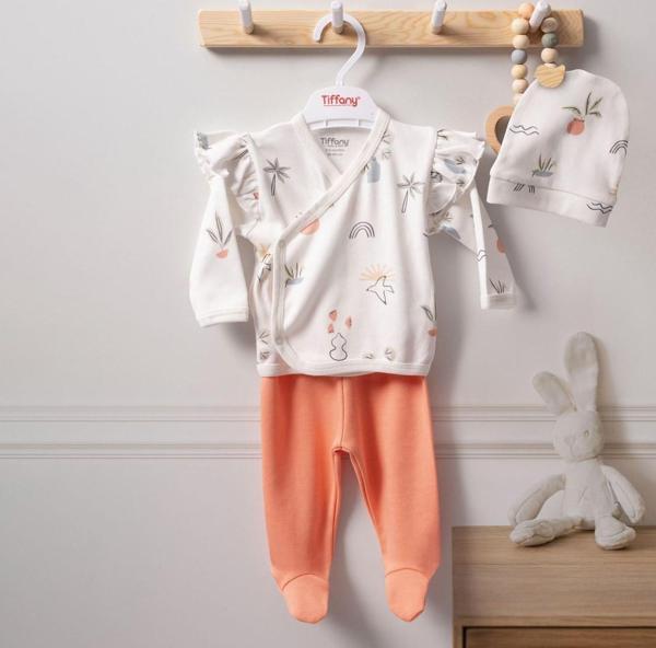 Tiffany Baby Sunny Garden Theme 3'lü Bebek Zıbın Seti 2410078 - Image 1