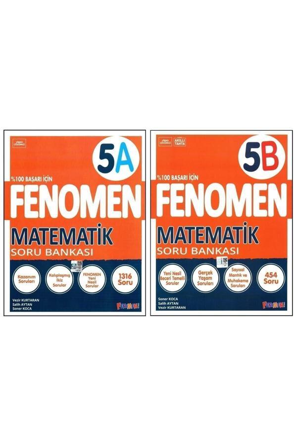 Fenomen Yayıncılık 5. Sınıf Matematik Soru Bankası (A)+(B) Kitabı 2 Kitap - Fenomen Yayıncılık - Image 1