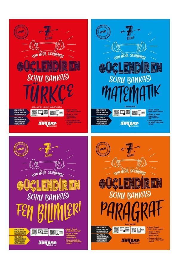 Ankara Yayıncılık 7. Sınıf Türkçe Matematik Fen Bilimleri Paragraf Güçlendiren Soru Bankası Seti - Ankara Yayıncılık - Image 1