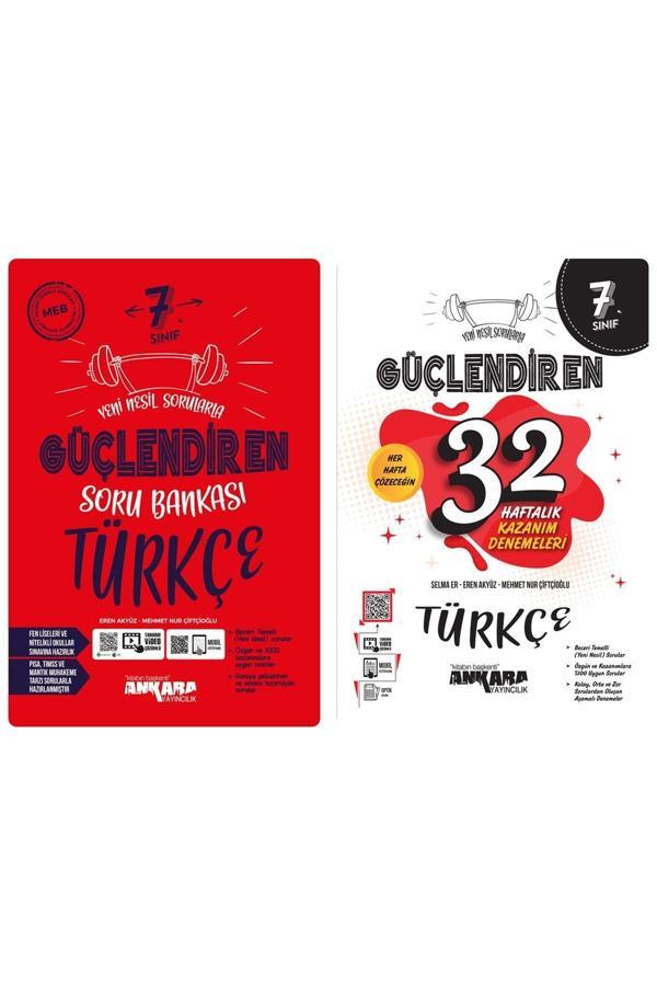 Ankara Yayıncılık 7.Sınıf Türkçe Güçlendiren Soru Bankası + Güçlendiren 32 Haftalık Kazanım Denemeleri - Ankara Yayıncılık - Image 1