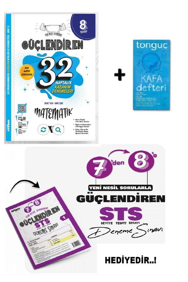 Ankara Yayıncılık 8. Sınıf Güçlendiren 32 Haftalık Matematik Kazanım Denemeleri (Sts Deneme + Kafa Defteri Hediye) - Ankara Yayıncılık - Image 1