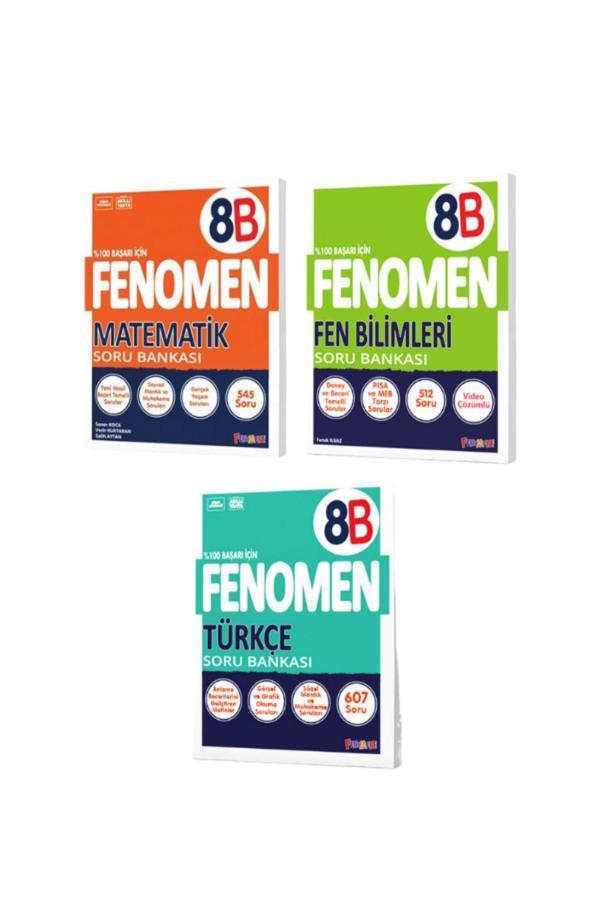 Fenomen Yayıncılık 8.Sınıf Matematik B-Fen Bilimleri B Ve Türkçe B Soru Bankası - Fenomen Yayıncılık - Image 1