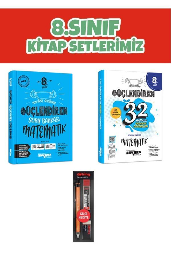 Ankara Yayıncılık 8.Sınıf Güçlendiren Matematik Soru Bankası - 32 Haftalık Matematik Kazanım Denemeleri - Ankara Yayıncılık - Image 1