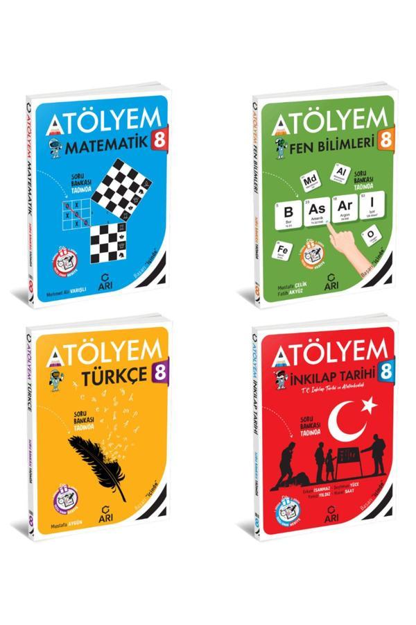 Arı Yayıncılık Yayınları 8 Sınıf Matematik Fen Türkçe Sosyal Akıllı Atölyem Seti 4 Kitap - Arı Yayıncılık - Image 1