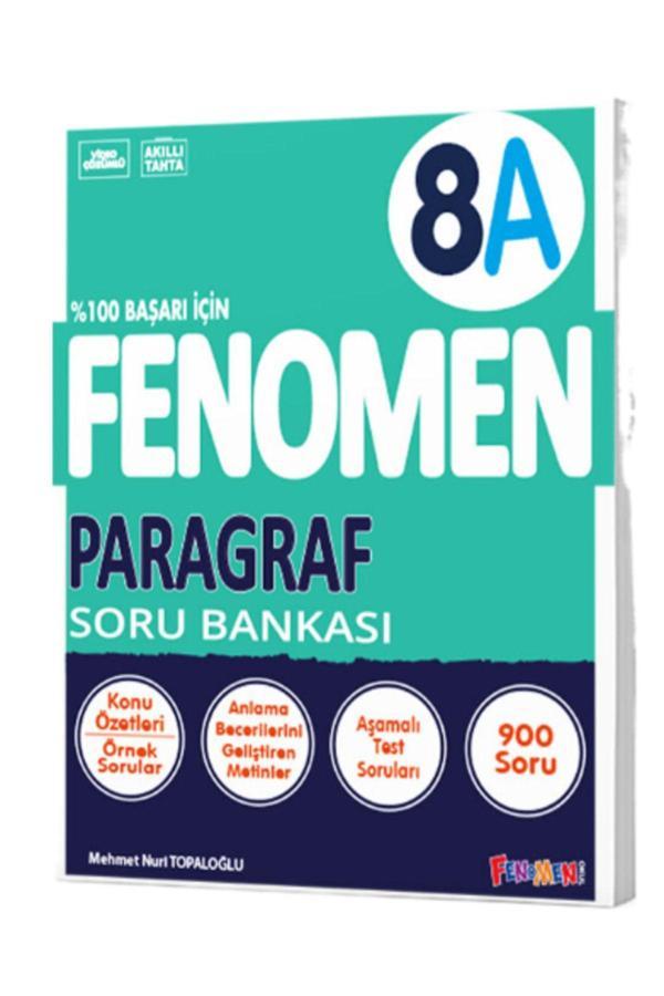 Kurmay Yayınları Fenomen Okul 8. Sınıf Paragraf Soru Bankası (A) / 9786256972391 - Kurmay Yayınları - Image 1
