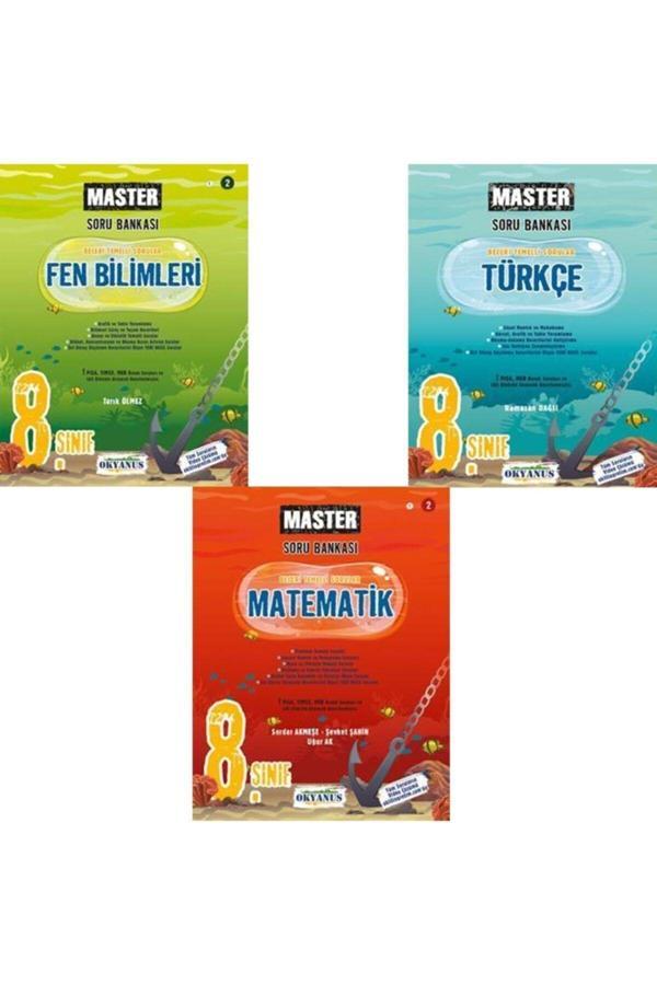 Okyanus Yayıncılık 8 Sınıf Master Matematik Fen Türkçe Soru Bankası Set 2021 - Okyanus Yayıncılık - Image 1