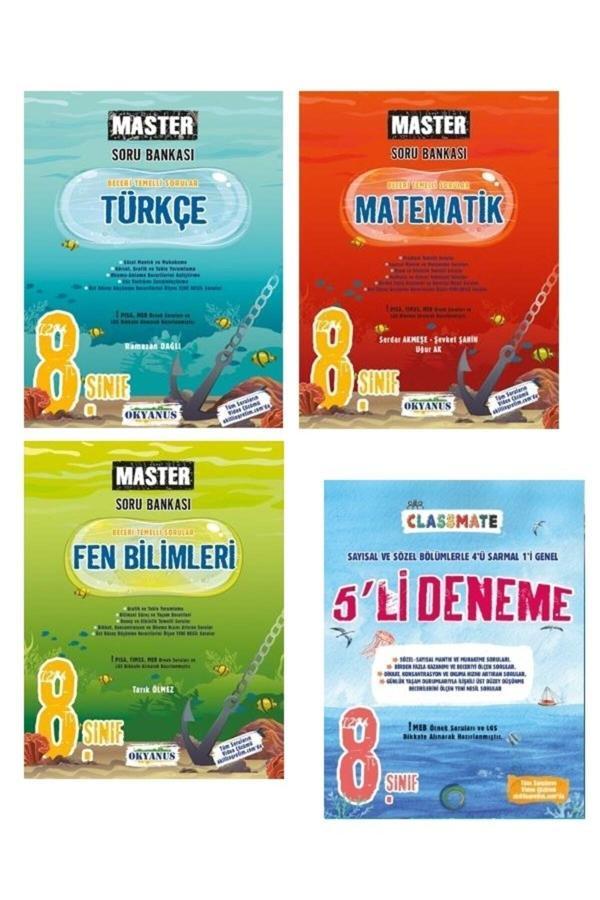 Okyanus Yayıncılık 8. Sınıf Lgs Master Türkçe - Matematik - Fen Bilimleri Soru Bankası + Classmate 5 Deneme Okyanus2024 - Okyanus Yayıncılık - Image 1