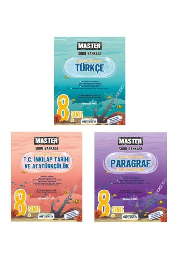 Okyanus Yayıncılık 8.Sınıf Master Türkçe-İnkilap Tarihi-Paragraf Soru Bankası Seti - Okyanus Yayıncılık - Image 1