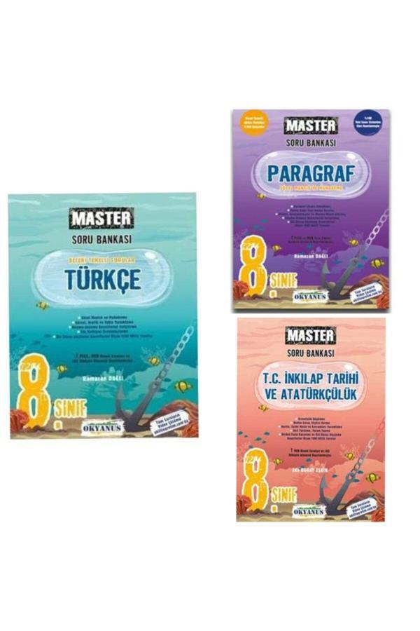 Okyanus Yayıncılık 8.Sınıf Okyanus Master Türkçe + Paragraf + T.C. Inkılap Tarihi Ve Atatürkçülük Soru Bankası - Okyanus Yayıncılık - Image 1