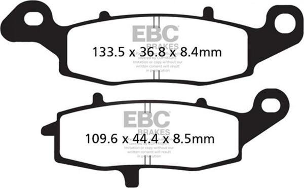 Ebc Fren Balatası Organik Fa231 Er-6f Er-6n Kle 650 Versys Dl 650 1000 V-strom M 800 1500 1600 1800  - Image 1