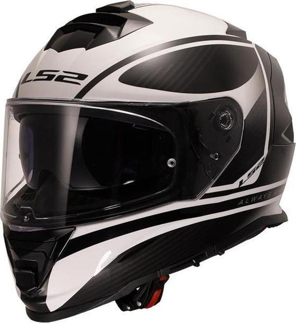 Ls2 Storm 2 Kapalı Kask Dodger Mat Siyah Beyaz LARGE - Image 1