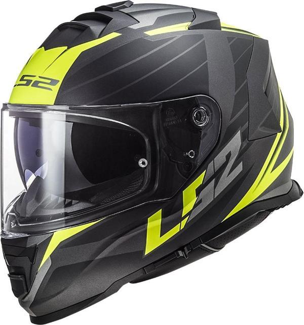 Ls2 Storm 2 Nerve Kapalı Kask Mat Siyah Neon Sarı MEDIUM - Image 1