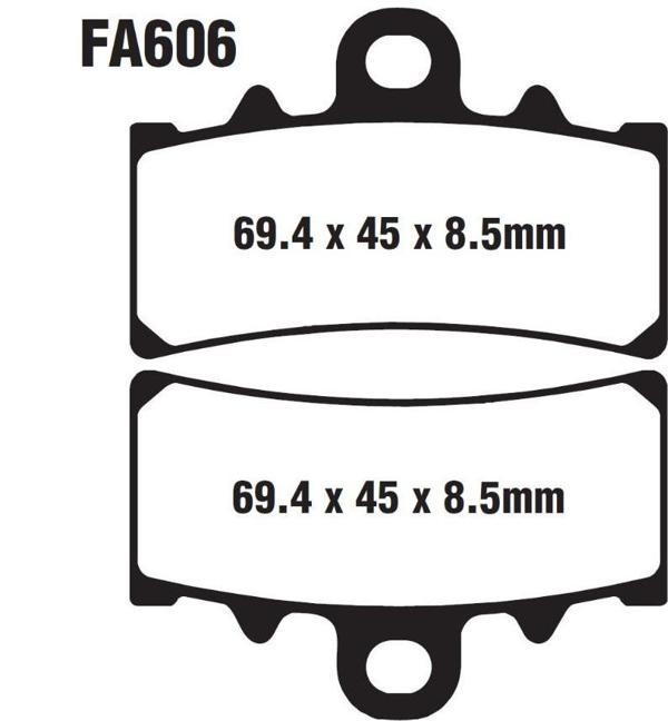 Motospartan Ön Fren Balata Fa606 Ktm Rc Duke 125-200-390 Bajaj Dominar 250-400 - Image 1