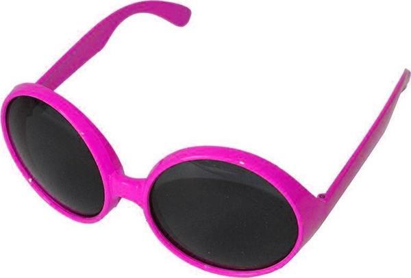 Yuvarlak Yeşilçam 80 li 90 lı Yıllar Parti Gözlüğü Retro Pembe Renk - Image 1
