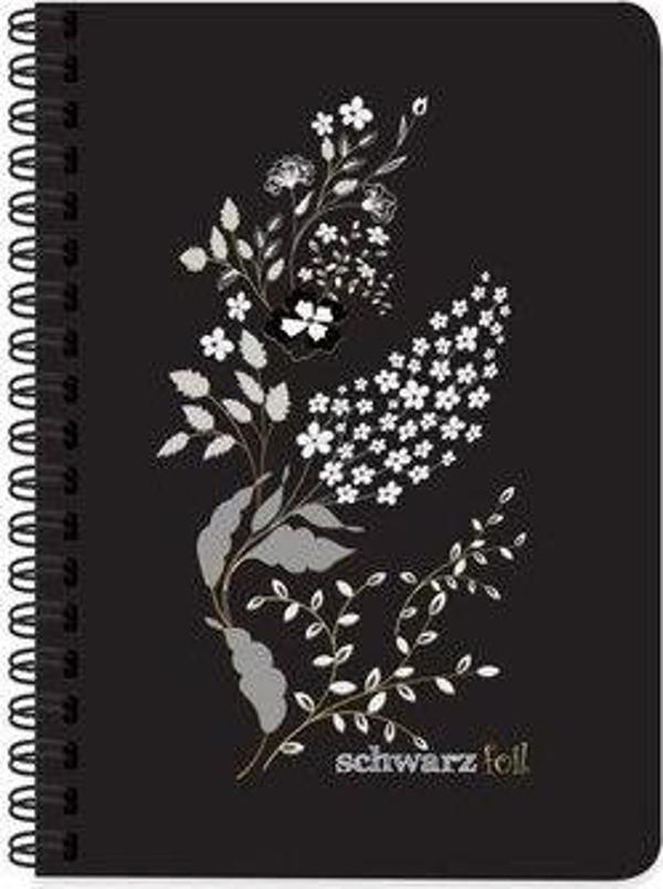 Keskin Color 14x20 60 Yaprak Sert Kapak Spiralli Schwarz Foil Defter - Image 1