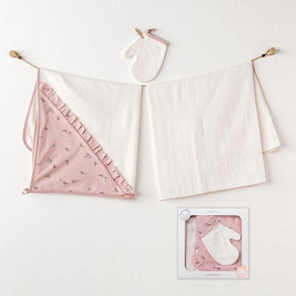 andywawa Bebek Havlu Takim 3 Pcs Towel Muslin Set Puppy Gazelle - Image 1