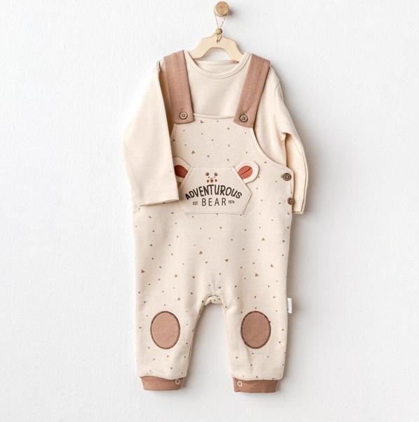 andywawa Bebek Salopet Takım Jumpsuıt Set Adventurous Bear - Image 1