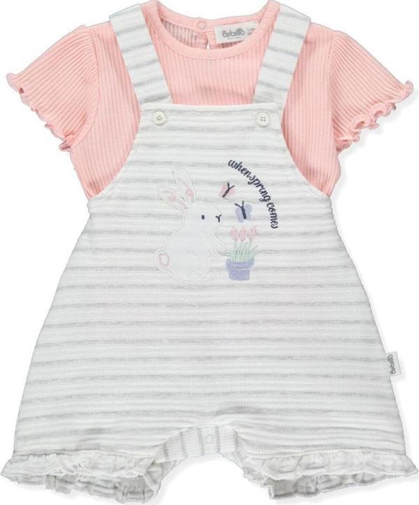 Bebetto Kız Bebek Salopet Tulum Takım Ekru K4321 - Image 1