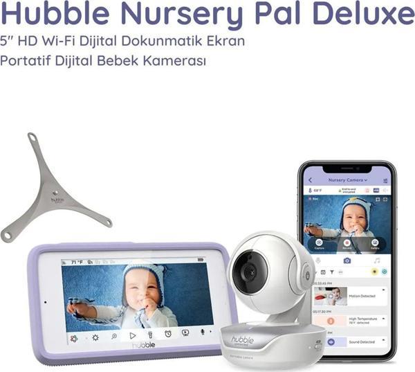 Hubble Nursery Pal Deluxe 5” Hd Wi-Fi Dokunmatik Ekran Portatif Dijital Bebek Kamerasıs - Image 1