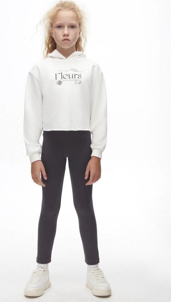 nk kids Kız Çocuk Kapşonlu Sweat Ekru 37817 - Image 1