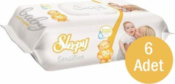 Sleepy Sensitive Islak Mendil 6X90'Lı - Image 1