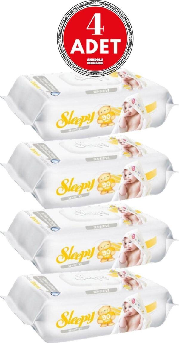 Sleepy Sensitive Islak Mendil 90 Yaprak 4 Adet - Image 1