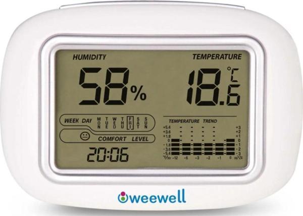 WEEWELL Oda İçi Dijital Nem Ve Sıcaklık Ölçer Higro Termometre Whm140 - Image 1