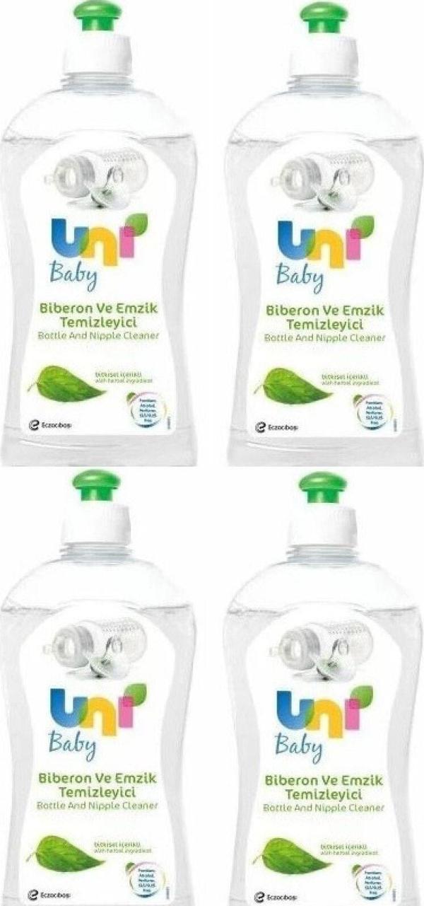 Uni Baby Bitkisel Içerikli Biberon Ve Emzik Temizleyici 500 Ml*4 Adet - Image 1