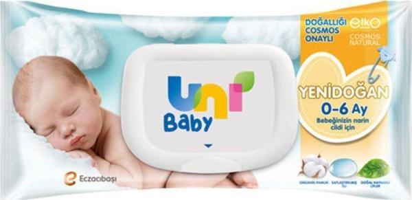 Uni Baby Yenidoğan Islak 40 Adet Pamuk Mendil - Image 1