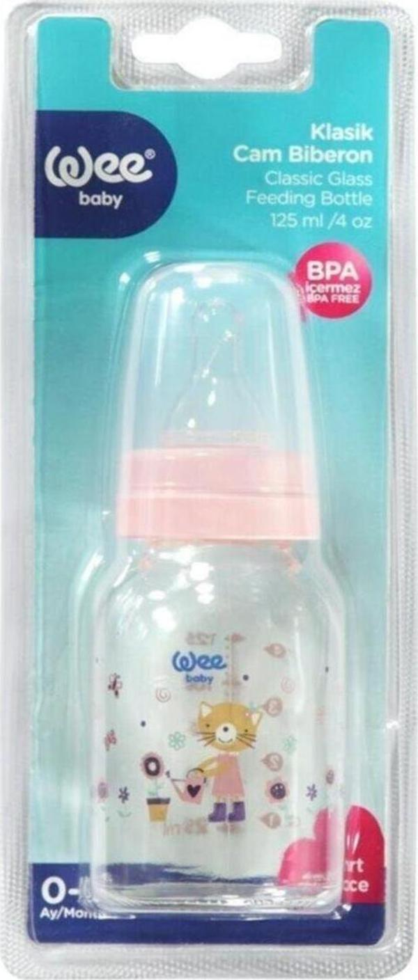 Wee Baby 877 Klasik Cam Biberon 125 Ml 0-6 Ay Pembe - Image 1