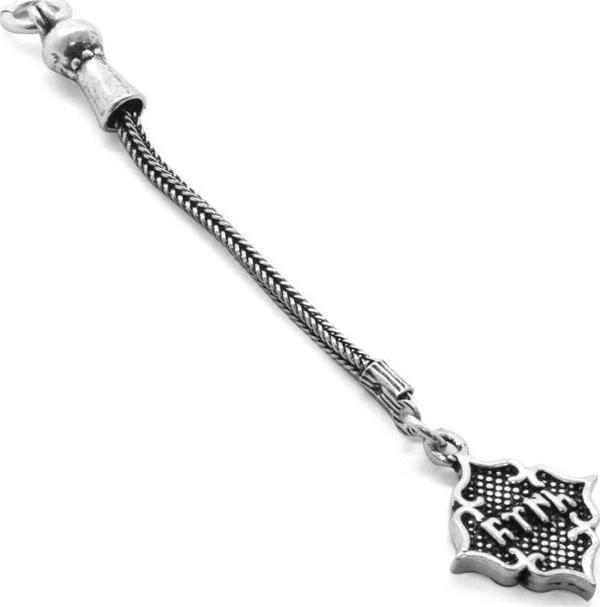 Plaka üzeri Türk Yazılı  925 Ayar Gümüş Püskül - Image 1