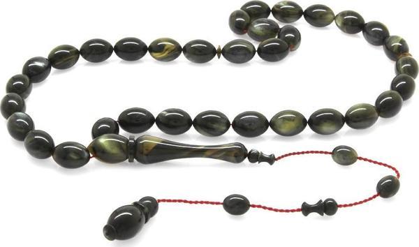 Sistemli Arpa Kesim Sedefli Siyah-Beyaz Colorful Katalin Tesbih - Image 1