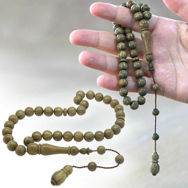 Sistemli Küre Kesim Açık Kahverengi Pelesenk Tesbih - Image 1