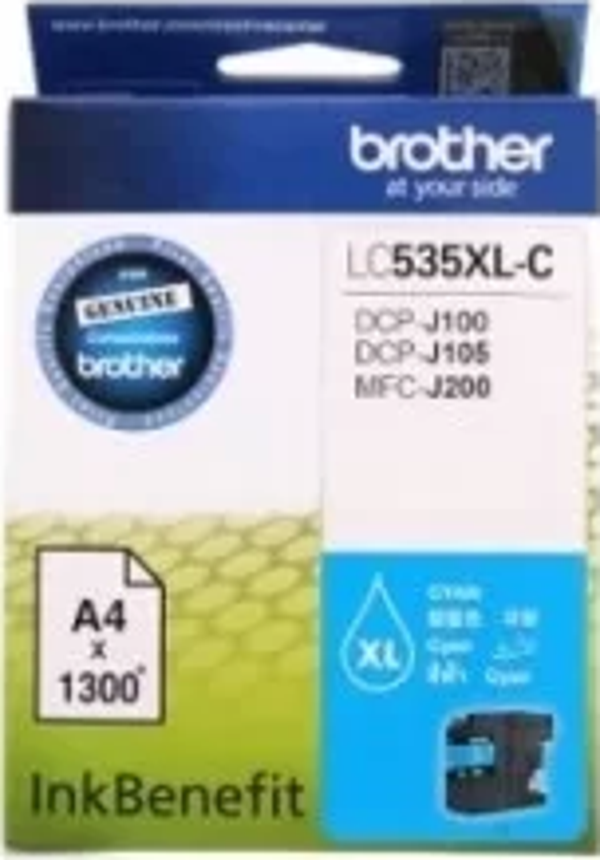 BROTHER LC535XLC DCP-J105 & MFC-J200 MAVI KARTUS 1300 SAYFA - Image 1