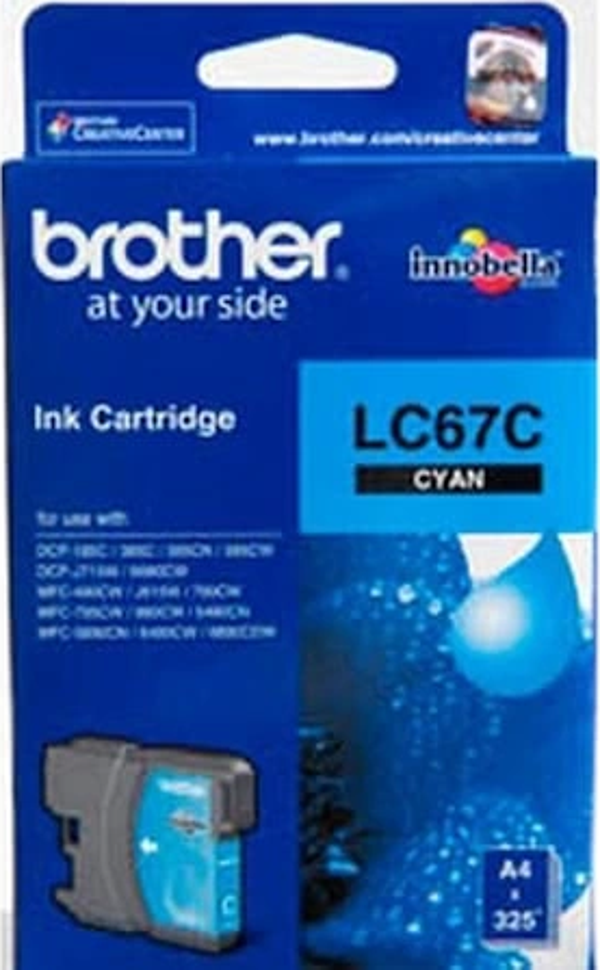 OUTLET BROTHER LC67C MAVİ ORJİNAL KARTUŞ 325 SAYFA (MFC 795CW MFC J615W) - Image 1