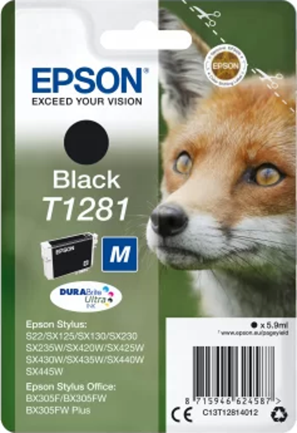 EPSON C13T12814022 SIYAH KARTUS 5.9ML - Image 1