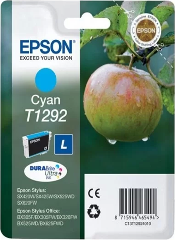 EPSON C13T12924022 CYAN-L 7 ML-L 500SF-B42WD/BX305F/BX320/BX525/BX625 7 ML-L - Image 1