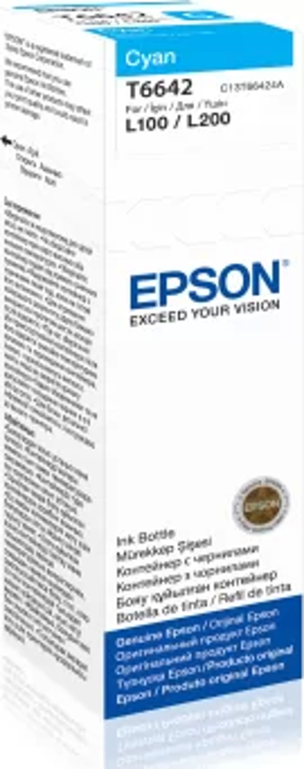 EPSON C13T66424A KARTUS-CYAN-70ml 70ML/L550/L200/L220/L3557/L365 - Image 1