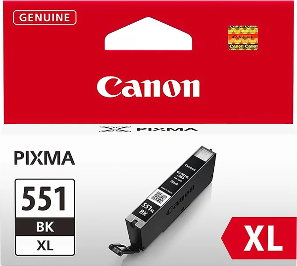 CANON CLI-551XL BK SİYAH KARTUŞ 665 SAYFA YÜKSEK KAPASİTE (MG5450 İP7250 MG7550 İX6850 İP8750) - Image 1