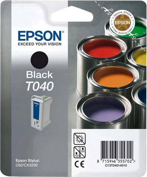 OUTLET EPSON T040 C13T04014020 SİYAH ORJİNAL KARTUŞ 420 SAYFA (STYLUS C62 CX3200) - Image 1